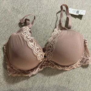 Natori Feathers Bra in Antique/Pink Pearl